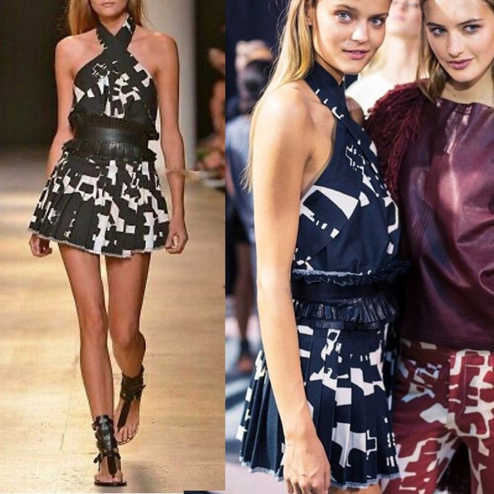 NWT Isabel Marant Runway Kib Pleated Wrap Miniskirt,  FR 36/US 4